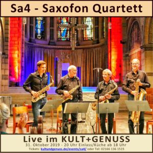 vino y musica....mit "Sa4" - ein 3 Generationen Saxofonquartett